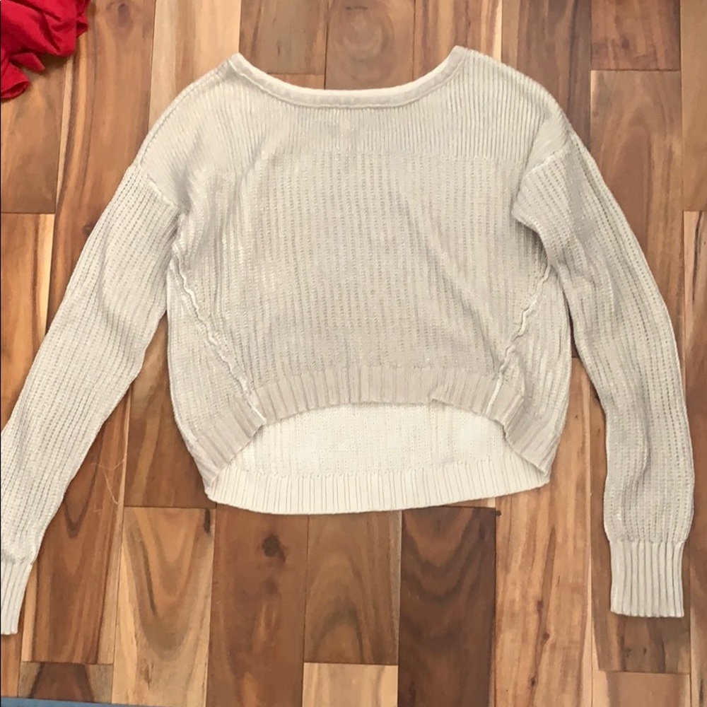 Long story shiny beige long sleeve.